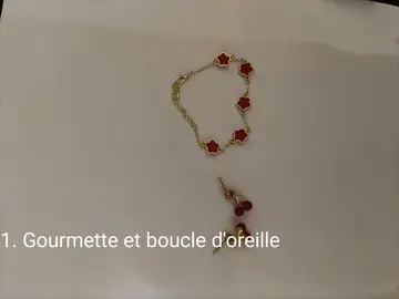 Num 1.gourmette et boucle d oreilles.