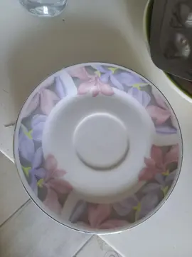 lot de petite assiette a dessert dessin fleur en porcelaine