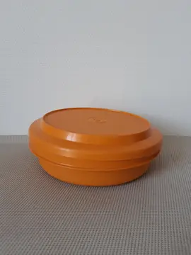 Boîte-assiette de pique-nique Tupperware avec couvercle étanche de couleur orange