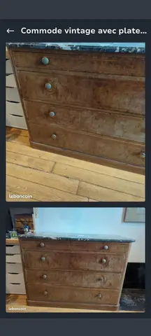 commode ancienne plateau marbre