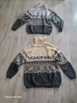 2 pull hiver fait mains