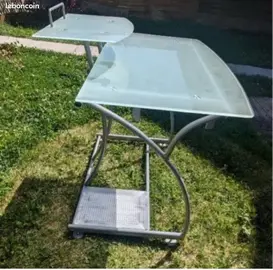 bureau, verre, trempé