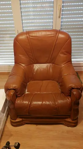 Fauteuil en cuir x2