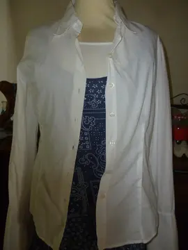 chemise blanche manches revers 40