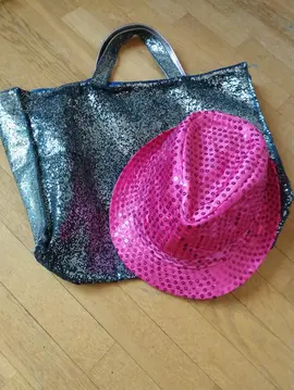 Lot Disco / Déguisement Sac et chapeau
