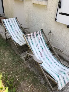 2 transats en bois début 1900 à restaurer