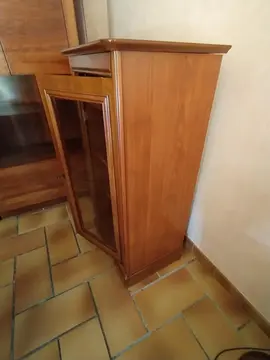 meuble HIFI en merisier