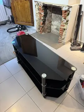 meuble TV en verre