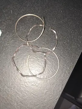 Boucle doreille argent cassé
