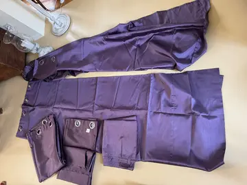 5 rideaux violet 140cm par 215cm