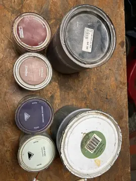 restes de peinture acrylique bois