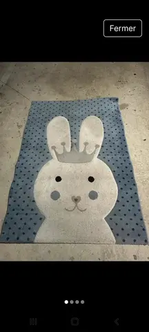 tapis lapin pour chambre enfant