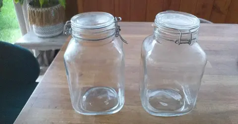 5 grands pots en verre