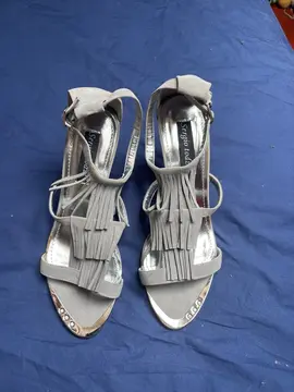 sandales hautes argent