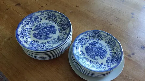 8 grandes assiettes,8 assiettes à dessert