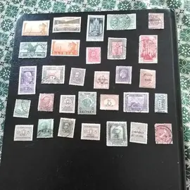 donne timbres collection étrangers collonnie italienne