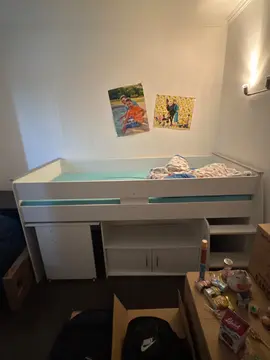 Donne lit mezzanine enfant avec bureau intégré – URGENT