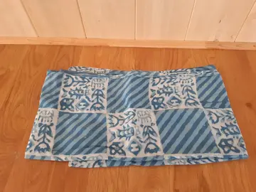 Foulard bleu en coton