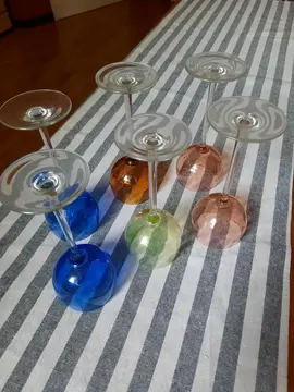 6 VERRES MULTICOLORES