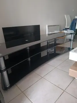 Meuble TV en verre