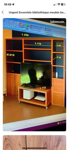 donne bibliothèque meuble tv