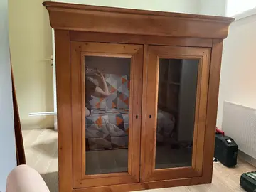 vitrine merisier