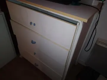 commode bois blanc