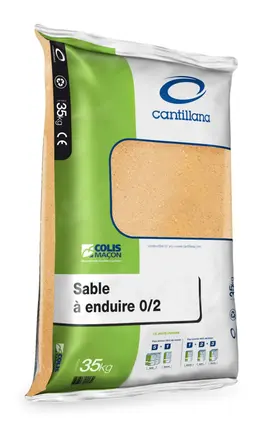 2 sacs de sable à enduire de 35kg chacun