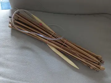 aiguilles a tricoter en bois
