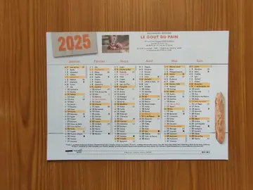 Petit calendrier publicitaire 2025