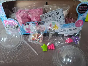 reste d'un kit de boule de bain à faire soi-même