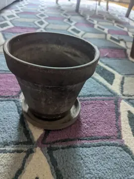 petit pot terre cuite gris