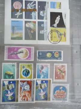 19 timbres Espace de Hongrie et Nagaland