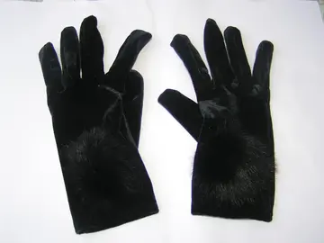 gants poignet fausse fourrure