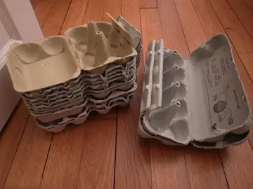 11 boîtes d'œufs VIDES