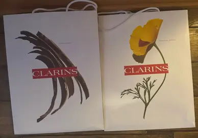 2 sacs clarins 30*40cm
