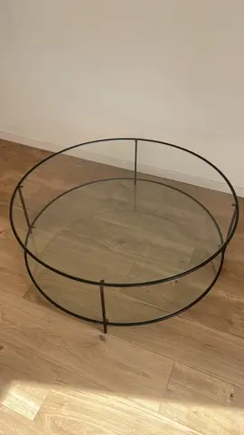 table ronde basse en verre