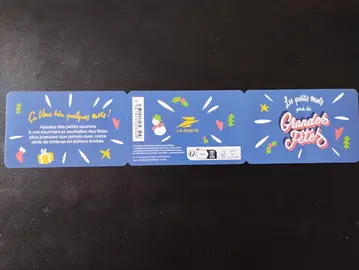 Carnet timbres vide BC2491-Petits mots pour grandes fêtes