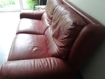 canapé cuir rouge