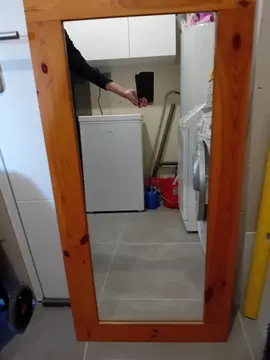 Miroir encadrement bois 56 x 116 miroir 38 x 98