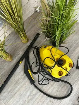 lot de fausse plantes et machine à vapeur pour nettoyer
