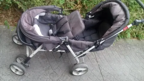 Poussette double pliable TeXbaby