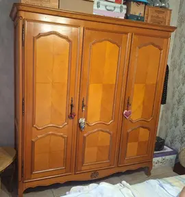 Armoire +2 chevets en merisier