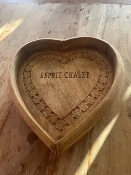 cœur en bois 29x29cm