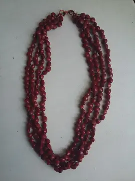 collier fantaisie 4 rangs graines