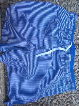 maillot de bain homme rayé bleu et blanc