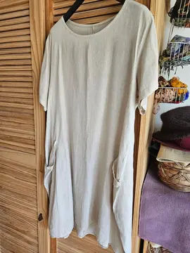 Robe en lin large avec poches T 38
