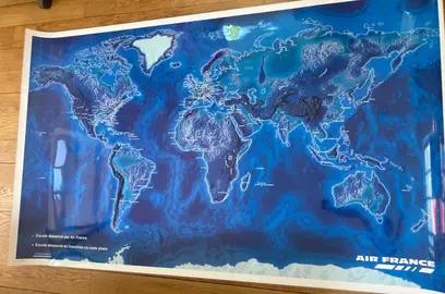 planisphère plastifié Air France