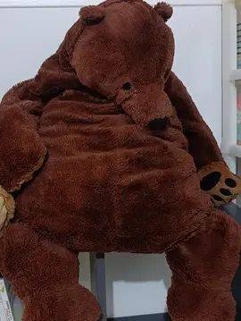 Grande peluche ours marron foncé