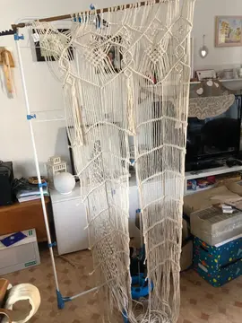 rideau en macramé pour porte